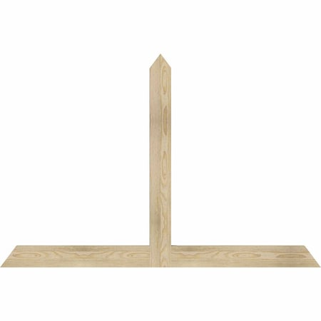 Ekena Millwork Portland Rough Sawn Timber Gable Bracket, Douglas Fir, 60"W x 40"H x 2"D x 4"F, 16/12 Pitch GBW060X40X0204POR00RDF